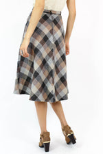 Toasty Plaid A-line Skirt S