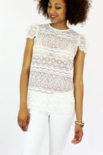 vintage lace top M/L