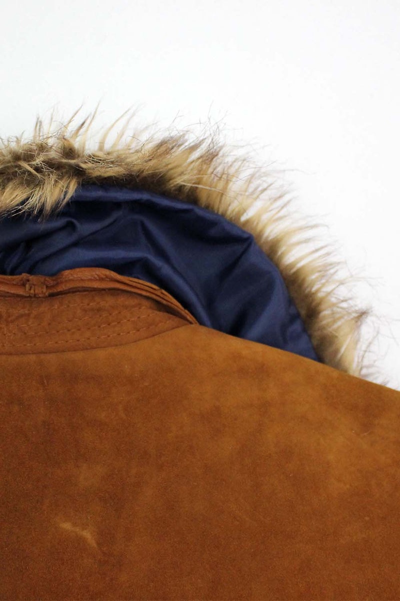 Deerskin Fur Collar Jacket XS