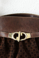 Vintage Gucci Suede GG Hobo Bag