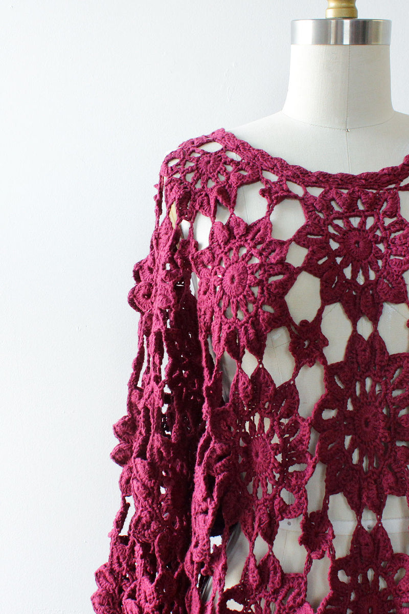 Raspberry Crochet Dress