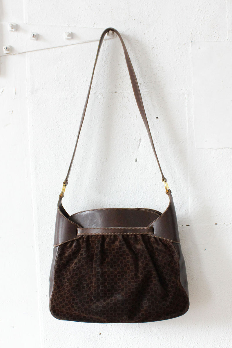 Vintage Gucci Suede GG Hobo Bag