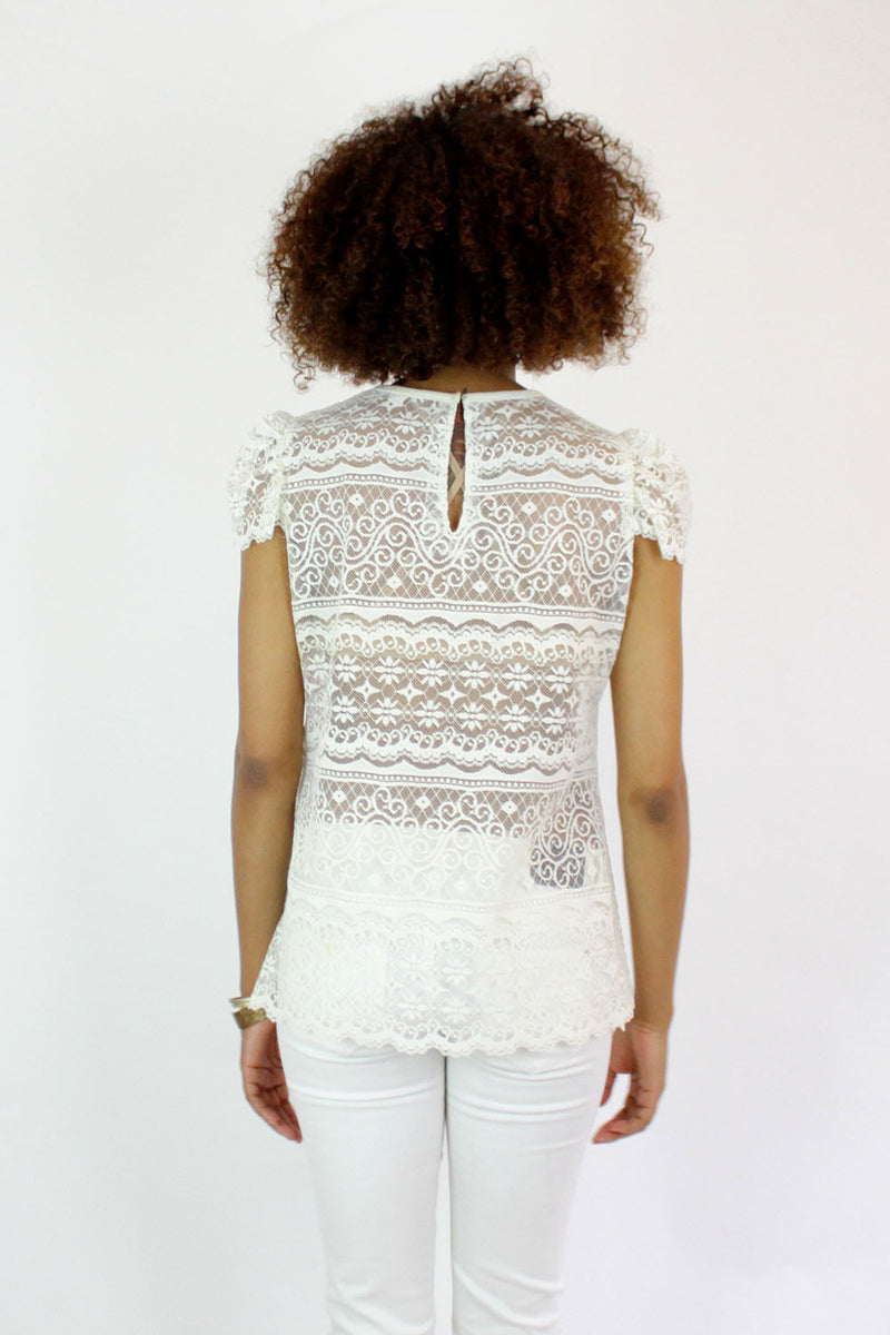 vintage lace top M/L