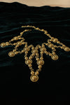 Golden Scroll Bib Necklace