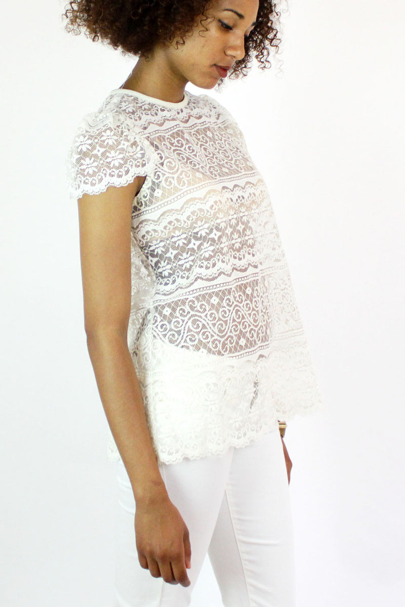 vintage lace top M/L