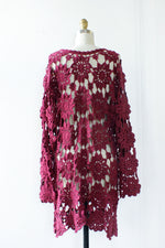 Raspberry Crochet Dress