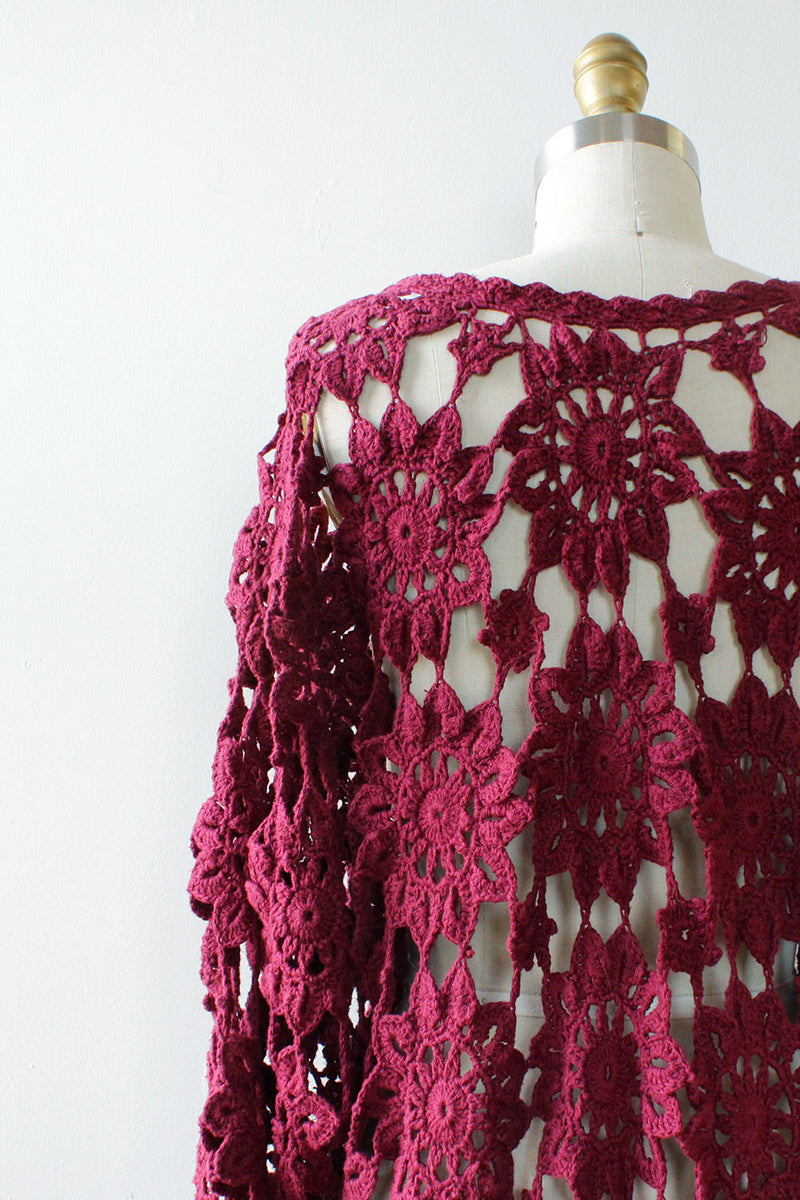 Raspberry Crochet Dress