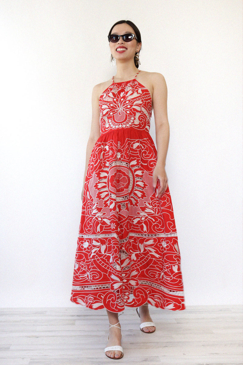 RED Valentino Embroidered Poplin Dress M-M/L RED Valentino Embroidered Poplin Dress M-M/L