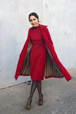 Sangria Velvet Swing Jacket