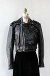 Jessie Black Leather Moto Jacket M