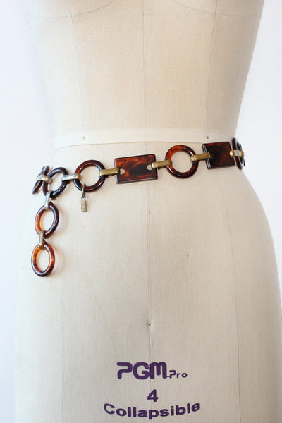 YSL Tortoise Lucite Chain Belt XS-M – OMNIA display picture 1