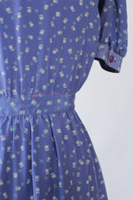 Lilac Silk Blousey Dress M/L