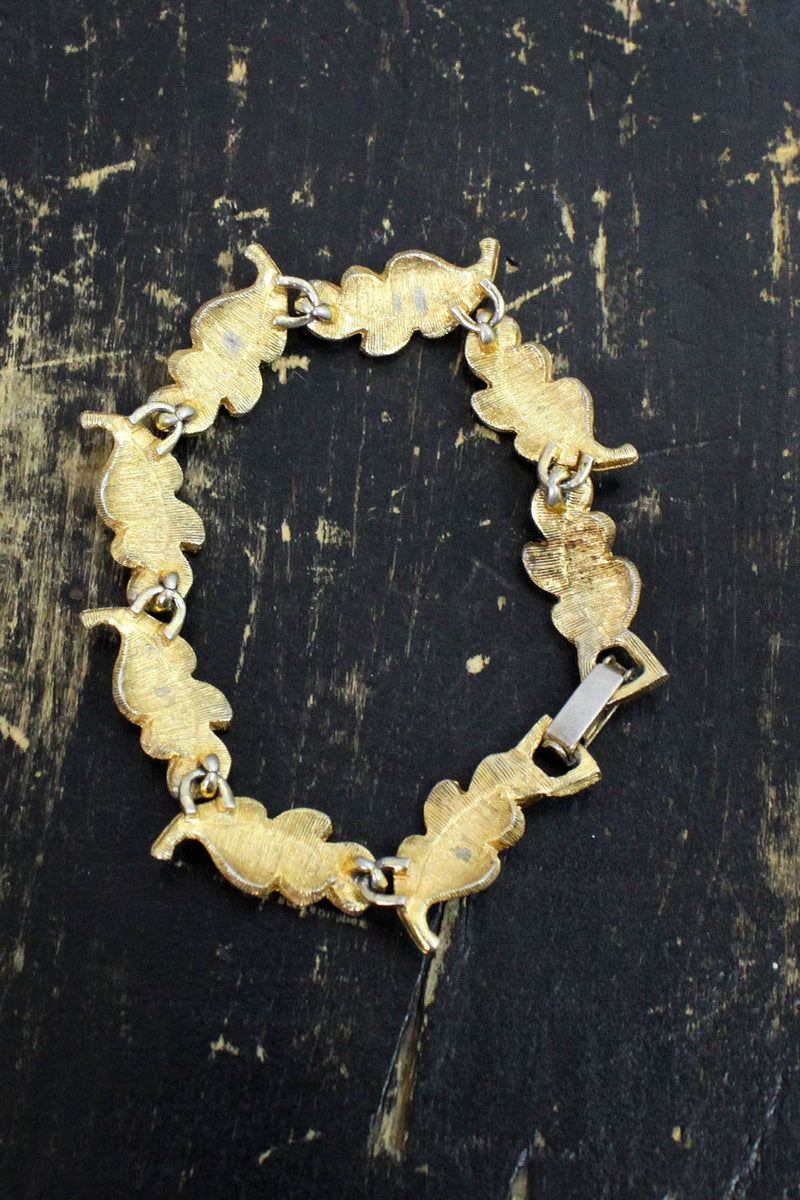 gold leaf bracelet