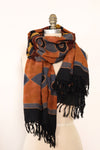 Wavy Batik Fringe Scarf Wrap