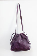 Grape Leather Bucket Bag