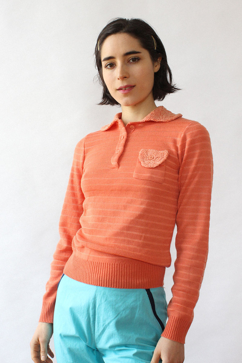 Coral Chenille Sweater XS-M