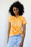 Orange Chevron Top S/M