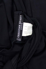 Christian Aujard Twisted Black Rayon Dress M