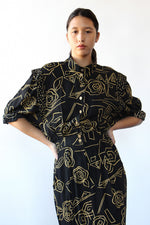 Choon Abstract Floral Dress M/L