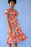 Estrella Floral Ruffle Dress M/L