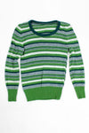 Mossy Green Striped Knit Top XS/S