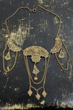 1920s filigree cascade necklace