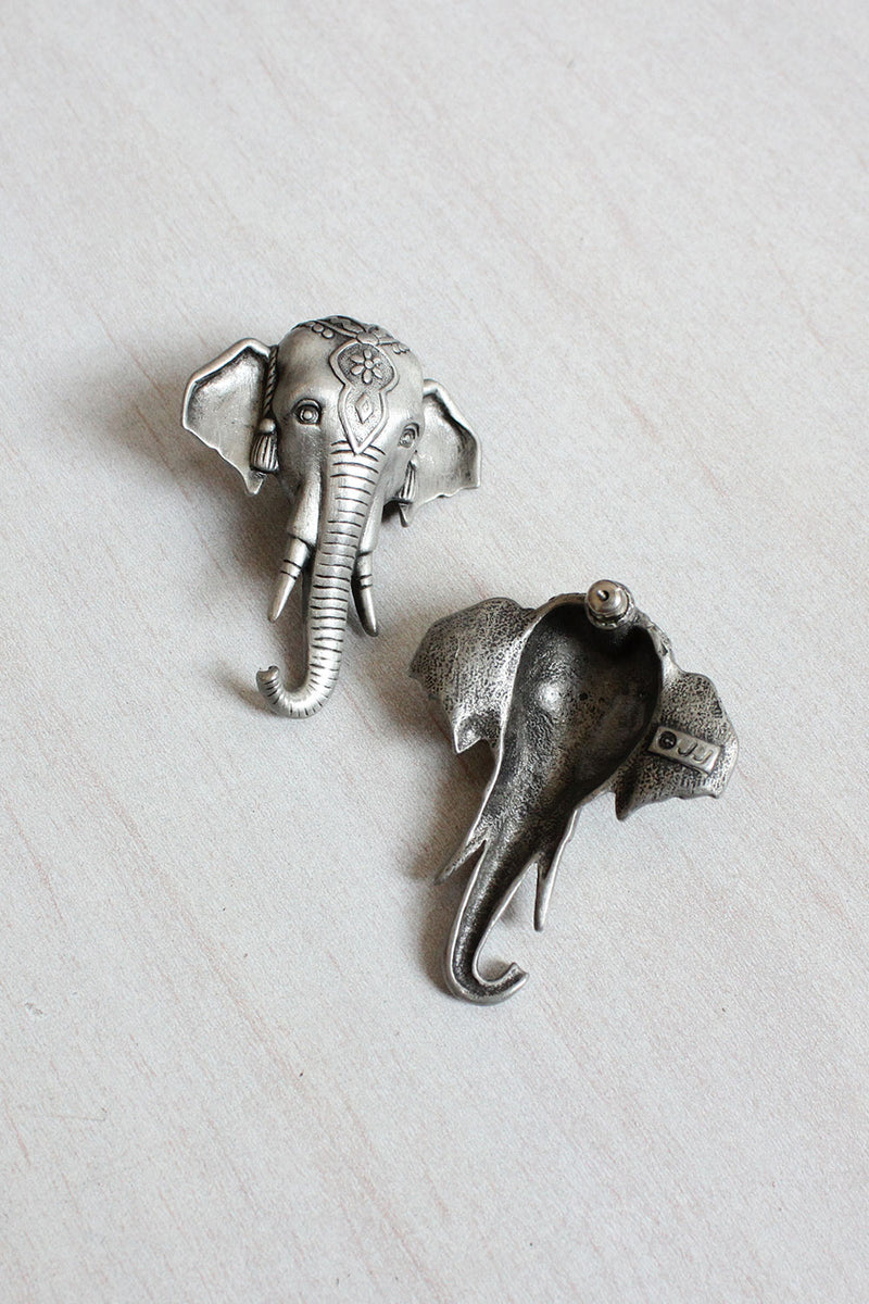 Ganesh Pewter Earrings