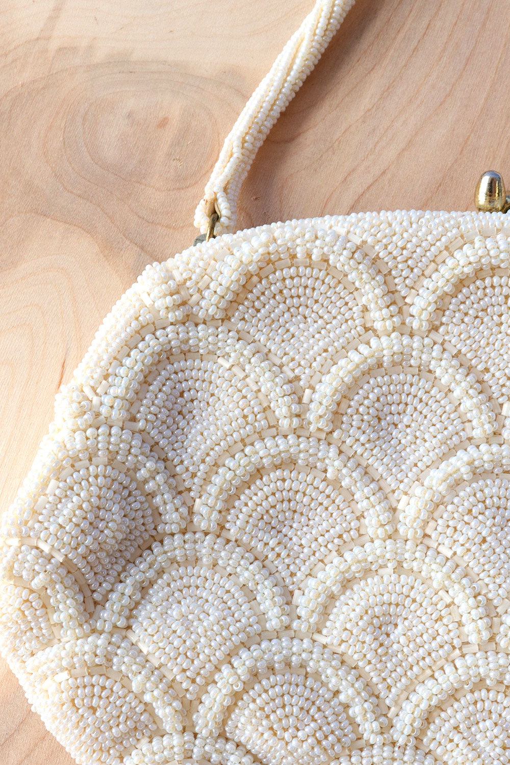 Pearly White Beaded Purse