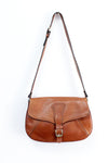 Chestnut Leather Accordion Bag