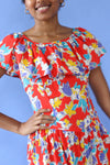 Estrella Floral Ruffle Dress M/L