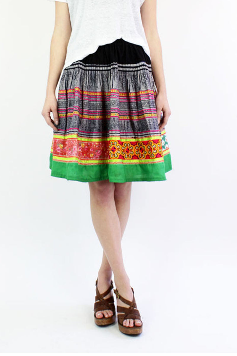 hmong patchwork skirt