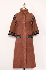 Striped Knit Long Cardigan XS