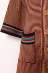 Striped Knit Long Cardigan XS