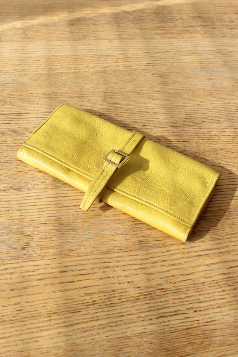 Canary Yellow Ostrich Wallet