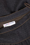 Saint Laurent 1970s Full Wool Skirt with Pockets S
