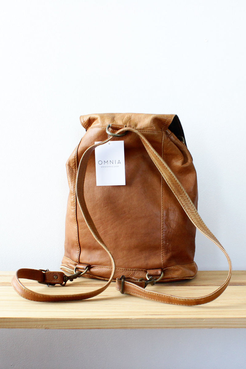 Full Grain Leather Backpack in Chestnut