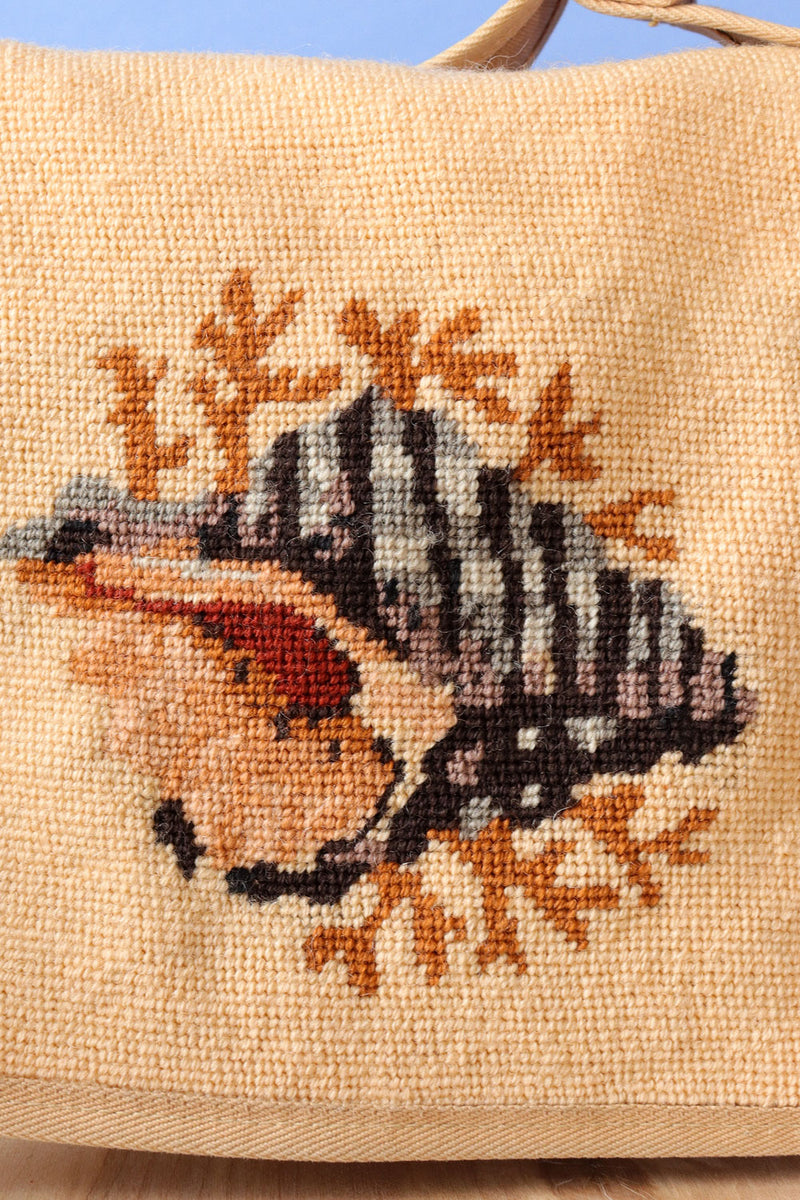 Toni Totes Shell Needlepoint Purse