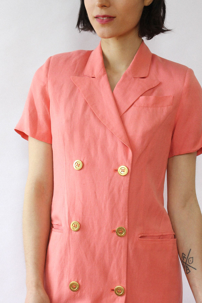 Salmon Blazer Dress XS