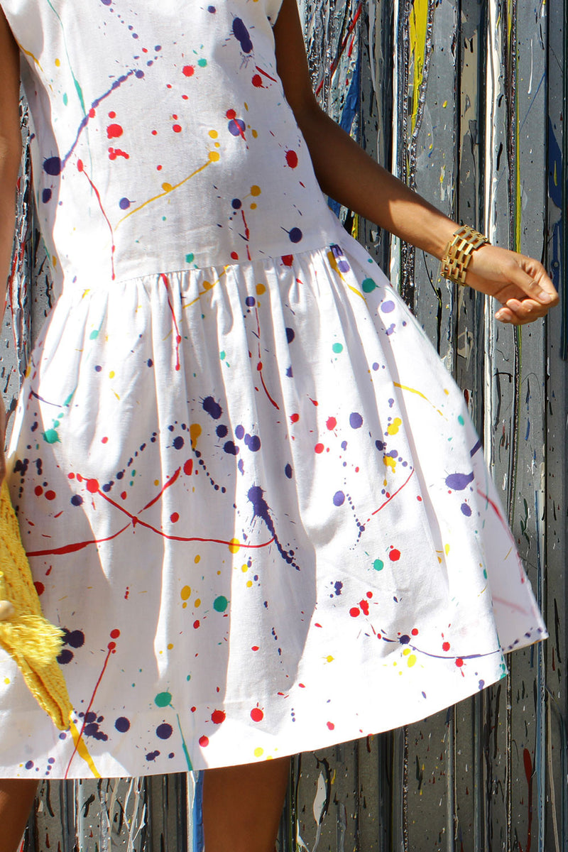 Splatter Paint Drop Dress S/M