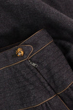Saint Laurent 1970s Full Wool Skirt with Pockets S