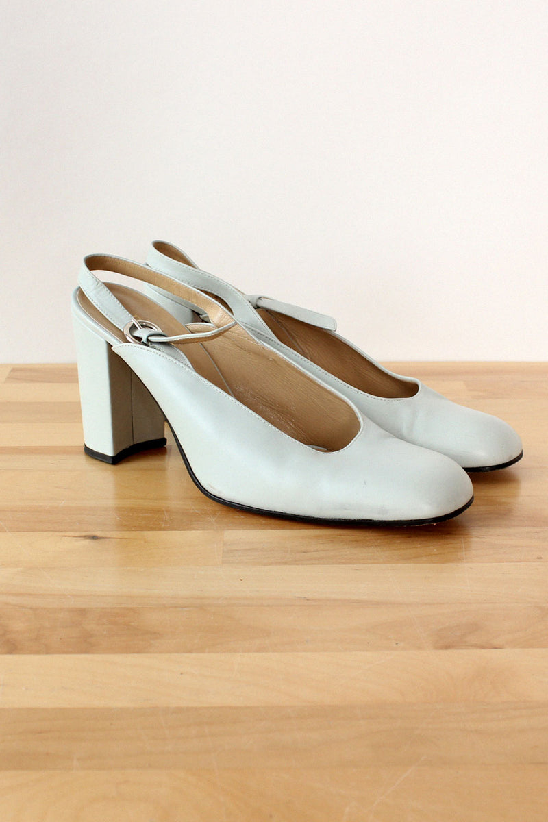 Robin's Egg Blue Slingbacks 9.5