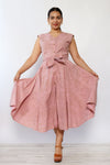 Bronzed Rose Cotton Flare Dress L
