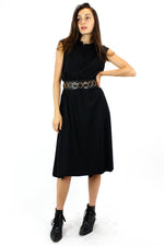 vintage black maternity dress
