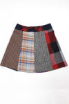 Mixed Plaid Mini Skirt S