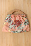 Mauve Floral Wood Handbag