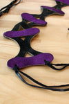 Harlequin Suede Tie Belt