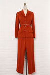 Rust Knit Pant Suit M