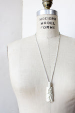 White Leaf Pendant Necklace