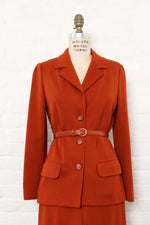 Rust Knit Pant Suit M