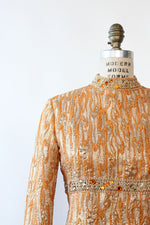 Carlye Bronzed Brocade Dress M/L